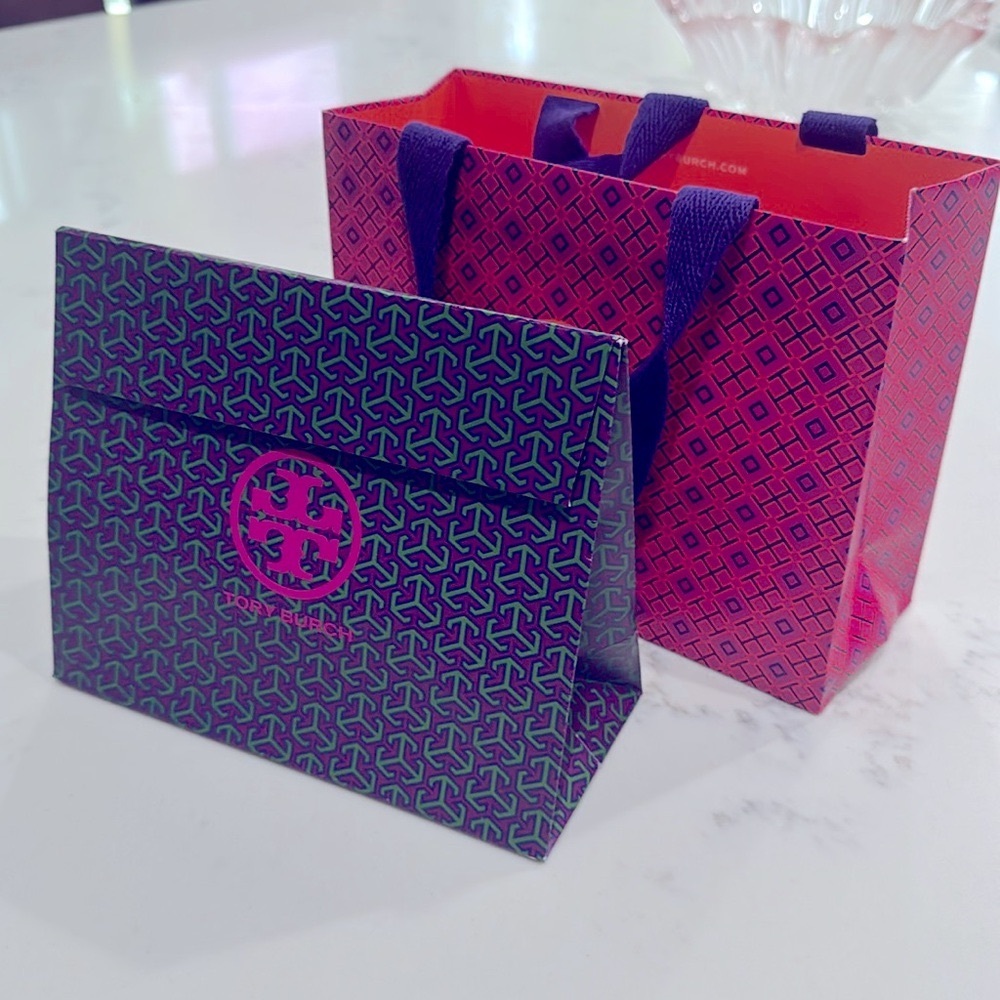 Tory Burch small shopping gift bag with gift pouch